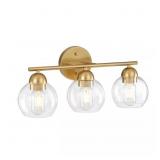 18.32 in 3-Light Gold Vanity Lights