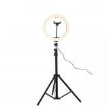 Black Contemporary LED Ring Light Tripod