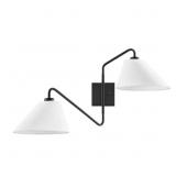 Eppinger 6 in. 2-Light Matte Black Sconce