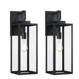 Bonanza 22in 1-Light Matte Black Sconce 2pk
