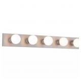 5-Light Indoor Brushed Nickel Vanity Light Bar