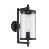 Lisbon 15.88 in. 1-Light Black Wall Light