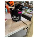 Halloween Bucket w/ Halloween Themed Items