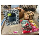 Coca Cola dolls, mirror, storage box