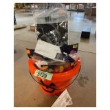 Pumpkin pail, widow clings & spider rings, misc