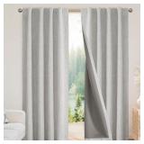 Joydeco 100% Blackout Curtains 52x84, 2 Panels