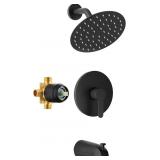 Matte Black Faucet Set, 8-Inch