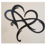 Infinity Heart Metal Wall Art, Metal Sign
