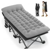 Fragess 32" Camping Cot, 600LBS Grey