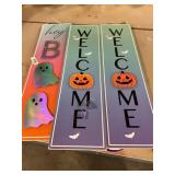 3ct Halloween Signs & 4ct Mirrored Figures