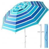 8FT Beach Umbrella with Sand Anchor