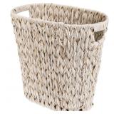 Granny Says Wicker Waste Paper Bin, White