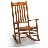Solid Hardwood Rocking Chair, Brown Rocker