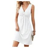 M Twist Front V-Neck Dress for Women