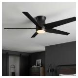 Mena 54" White Hugger Fan w/ LightRemote