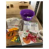 3ct Halloween bowls, 2ct Drink floats, word stake