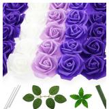 100 Pcs 3in Rose Heads (4-Tone)