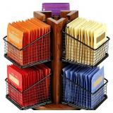 HTB Carousel Tea Bag Organizer with 6 Baskets