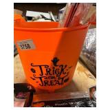 Halloween Bucket w/ Halloween Themed Items