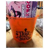 Halloween Bucket w/ Halloween Themed Items