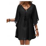 Ekouaer Womens Swimsuit Coverup Floral Chiffon