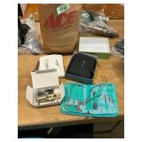 Door lock parts, plastic Bobby pins, manicure set