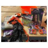 Halloween Bucket, decor, wig & Misc