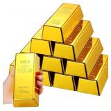 HyDren 12 Fake Gold Bars Props, 6.5x2.9x2 in