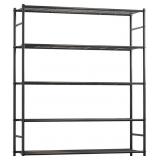 Sakugi 5-Tier Shelves, Black, 60" High