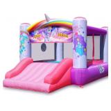 Action Air Bounce House, Pink Unicorn Castle