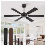 52" Black Industrial Fan, DC