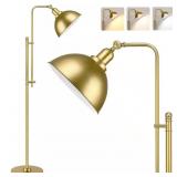 66 in. Gold Rustic Standing Lamp with Shade