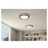 Flaxmere 12" Matte Black LED Flush Mount one missi