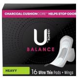 U by Kotex Balance Ultra Thin Pads with Wings