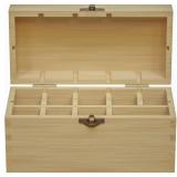 Gemtone Bamboo Jewelry Storage Box 9 Slots