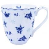 14oz Floral Bone China Mug, Teacup for Office