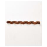 Wood Coat Rack Wall Mount   Walnut 6 Hooks