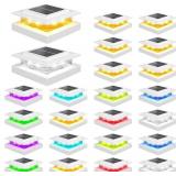 NIORSUN 4x4 Post Solar Lights White 24-Pack