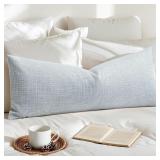 OTOSTAR Linen Pillow Cover 14x36 BLUE GREY