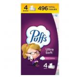 Puffs Ultra Soft Facial Tissue - 4pk/124ct