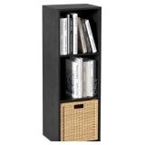Wooden Cube Storage Organizer, Black 3-Cube