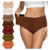 Eiggam High Waisted Seamless Underwear 7 Pack Sz M