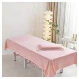 Pink Spa Massage Bed Sheet 220x120cm