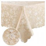 Smiry Vinyl Table Cloth 60x84in Beige