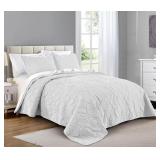 Pure Bedding Quilt Set King   White Shams