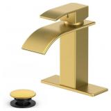 Ryuwanku Brushed Gold Bathroom Faucet