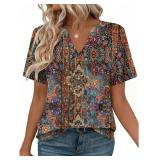 Zeagoo Womens Short Sleeve V Neck Tee Shirts