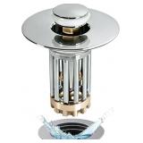 Anlige Sink Drain Strainer, 3-in-1 Pop Up