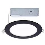 3 ea Pack 6in Round Black CCT LED Recessed Light