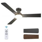 Amico Ceiling Fan with Light, 132 cm, Remote